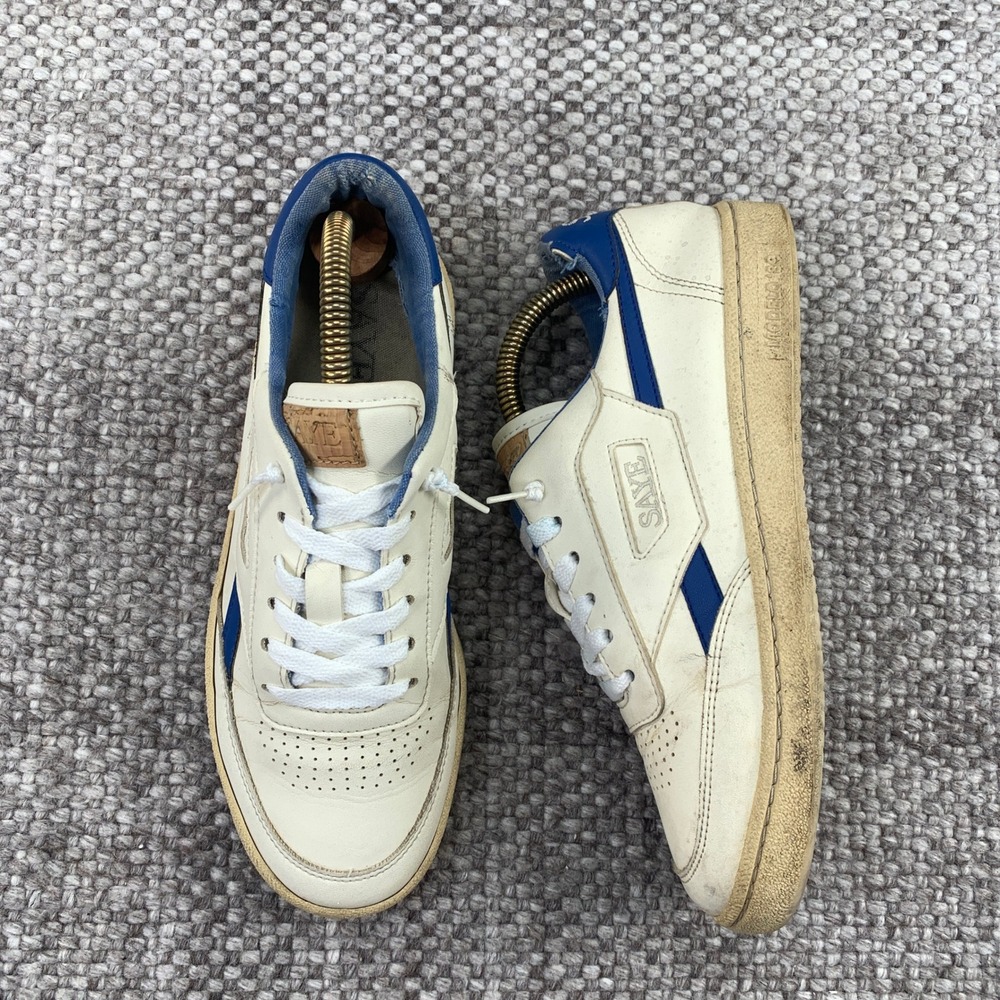 SAYE Modelo '89 Sneakers Womens 7.5 Off-White Blue Vegan Leather Portugal